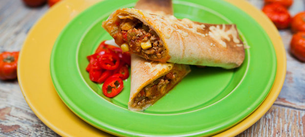 Буррито с сырной лепешкой