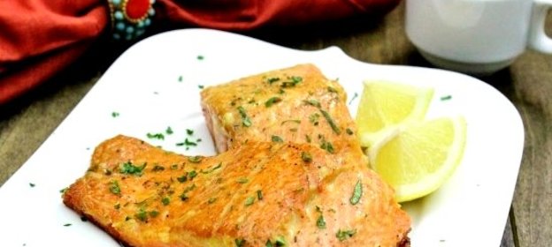 Стейк из семги на сковороде