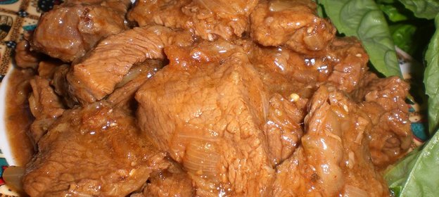 Говядина в хлебном соусе