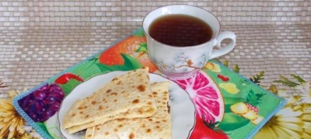 Лепешка с картофельным пюре