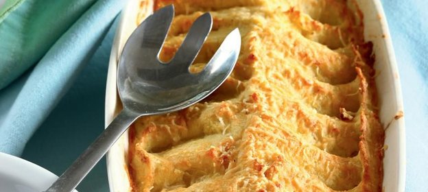 Картофельная запеканка с рыбой