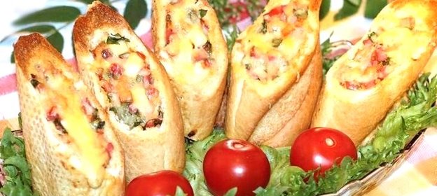 Хлебные стаканчики из багета