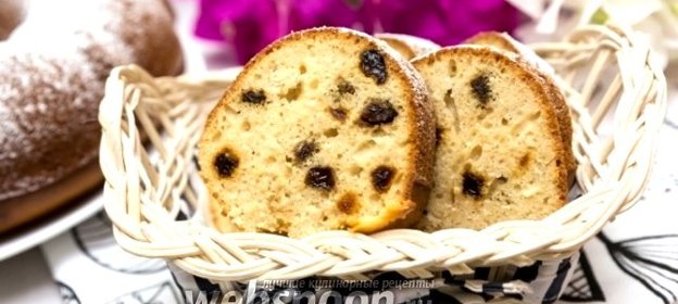 Кокосовый кекс с изюмом и курагой