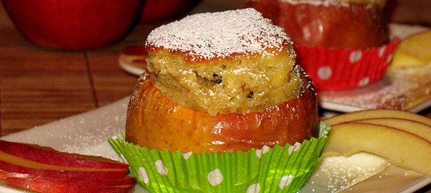 Маффины в печёных яблоках
