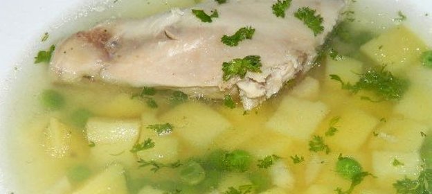 Картофельный суп на мясном бульоне