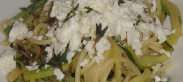 Паста с печеными овощами