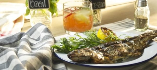 Бульон с запеченным рисом и кореньями