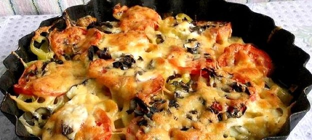 Запеченные овощи с фаршем