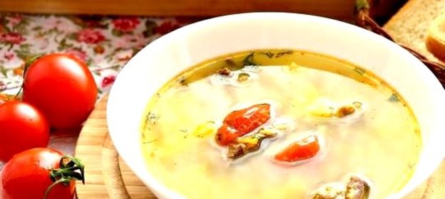 Рассольник на говяжьем бульоне