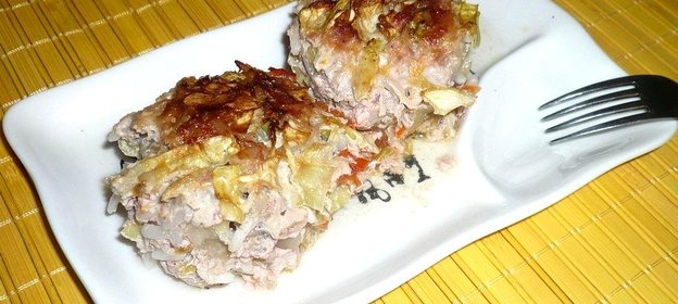 Ленивые голубцы с помидорами в духовке