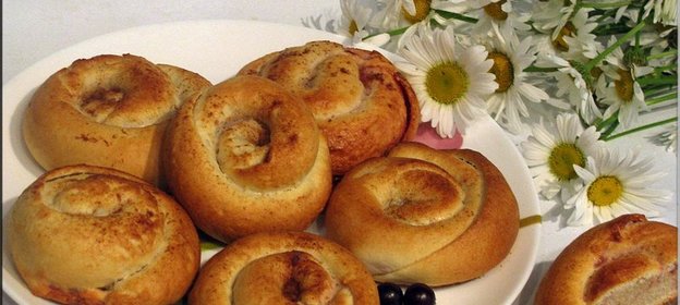 Творожные булочки с джемом