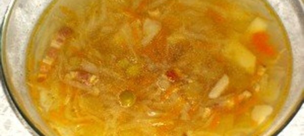 Кислые щи с горохом и яблоком (мой вариант)