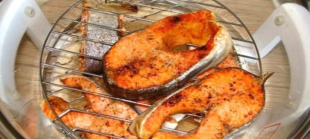Стейк из семги в аэрогриле