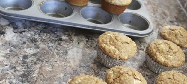 Маффины с арахисовым маслом и бананом