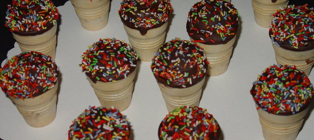 Мини-маффины в вафельных стаканчиках