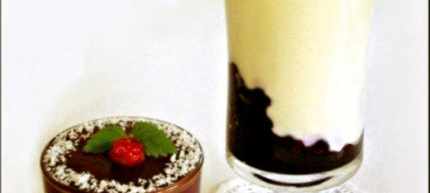 Славный дуэт - Чернично-ананасовый десерт и Желе из малины и шоколада