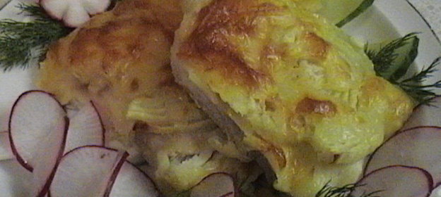 Яичница с шампиньонами