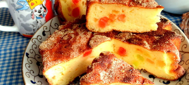 Запеканка с ананасовыми цукатами