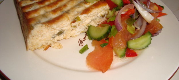 ТВОРОЖНАЯ ЗАПЕКАНКА С СЫРОМ И ТРАВАМИ