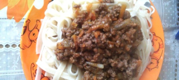 Спагетти с мясным соусом Болоньезе