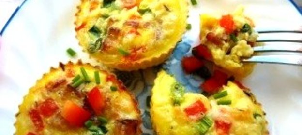 Омлетные маффины в микроволновке