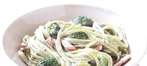 Паста с ветчиной и брокколи