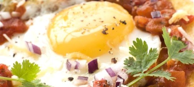 Яичница-глазунья с гарниром