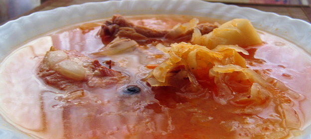 Щи из квашенной капусты суточные