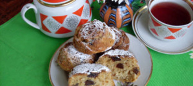 Творожные маффины с черносливом