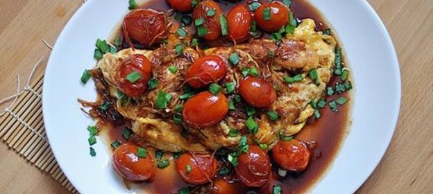 Китайская яичница с помидорами