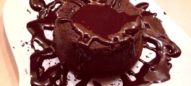 Шоколадный фондан с горьким шоколадом