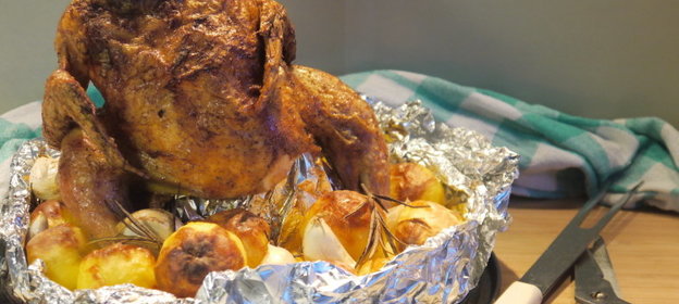 Пивная курочка на насесте (запеченная в форме гугльхупф)