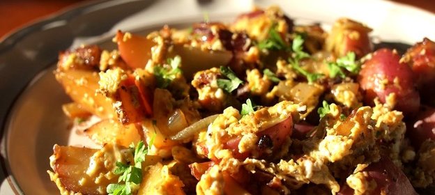 Яичница с картошкой