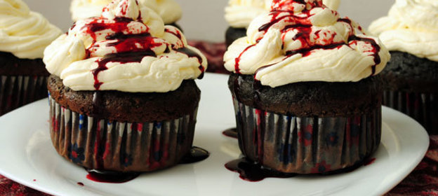 Кексы с ежевикой