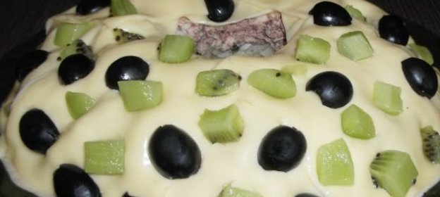 Яичница с ветчиной или колбасой