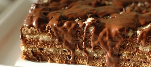 Шоколадный торт с немецкой шоколадной глазурью