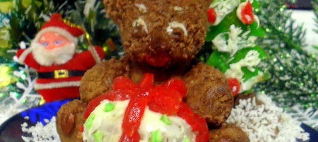 Новогодний десерт Медвежонок