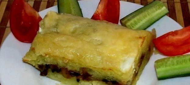 Картофельная запеканка с шампиньонами