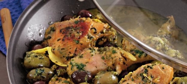 Тажин из курицы с солеными лимонами