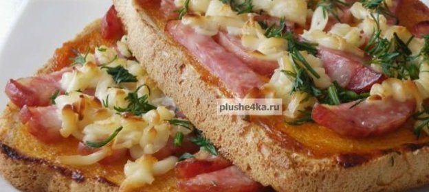 Быстрая «пицца» на хлебе