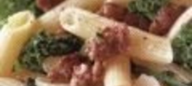 Макароны с брокколи и мясом