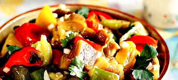 Cалат из печеных овощей