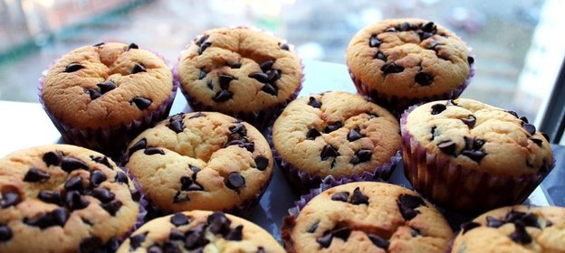 Маффины с шоколадными каплями