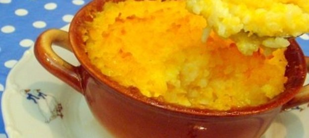Запеканка из рисовой каши с тыквой