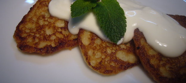 Грушево - яблочные оладьи из овсяной каши