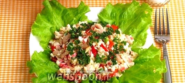 Салат из фасоли с овощами