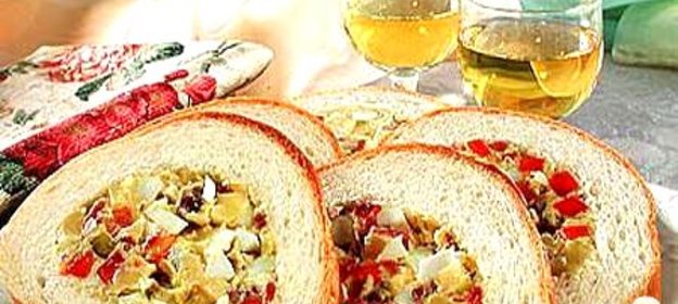 Батон с начинкой