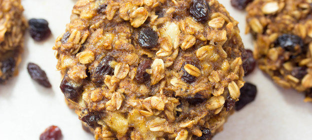 Овсяное печенье с бананом и изюмом