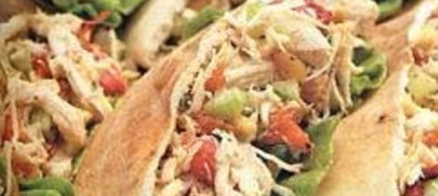 Салат из крахмального желе с курицей - цзисы фэньпи