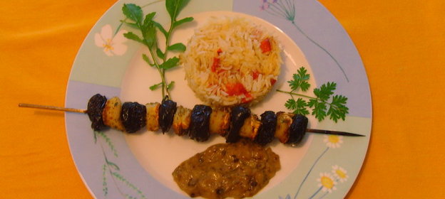 Брошет из морских гребешков и чернослива